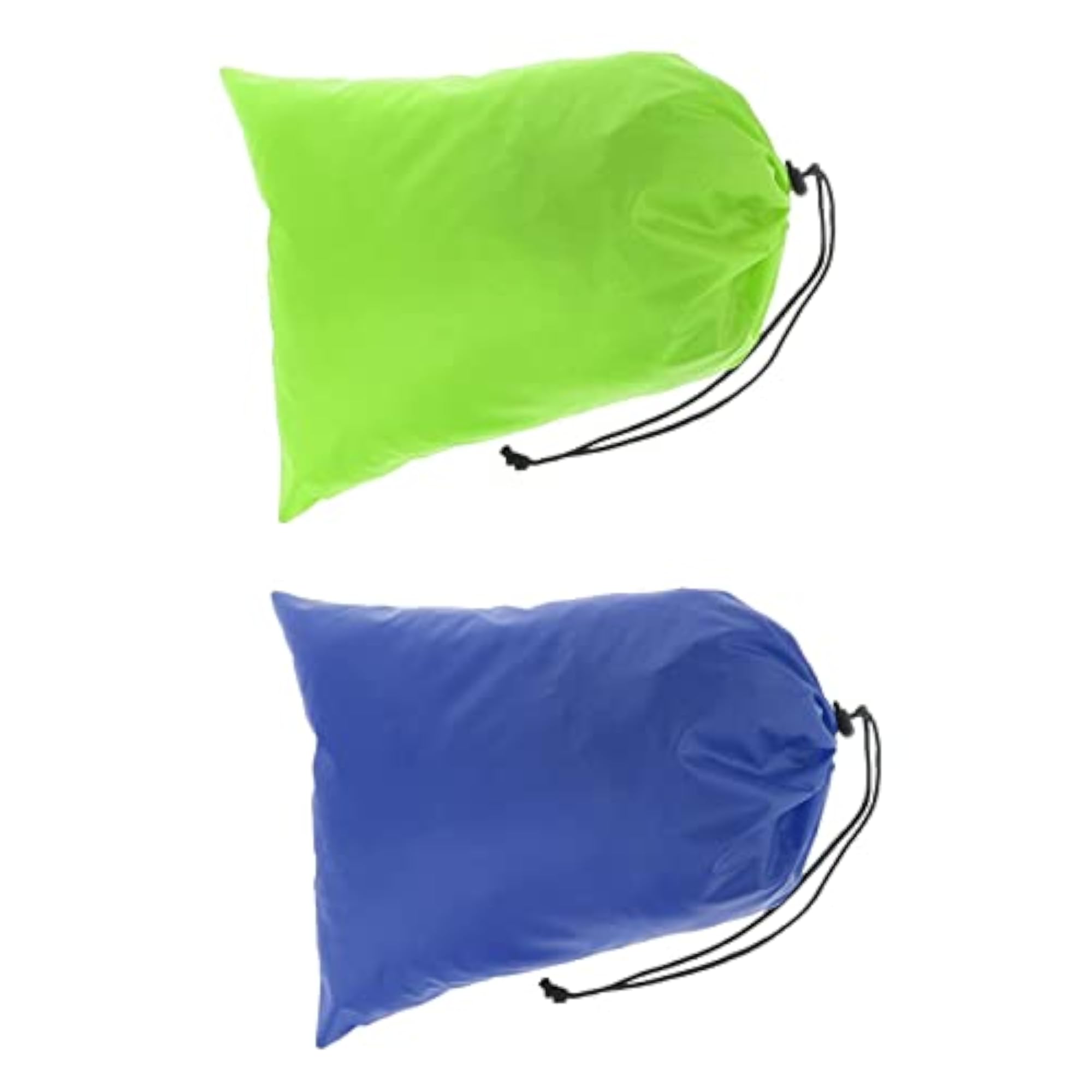 2X Waterproof Drawstring Storage Bags Clothes Stuff Bags Blue Green