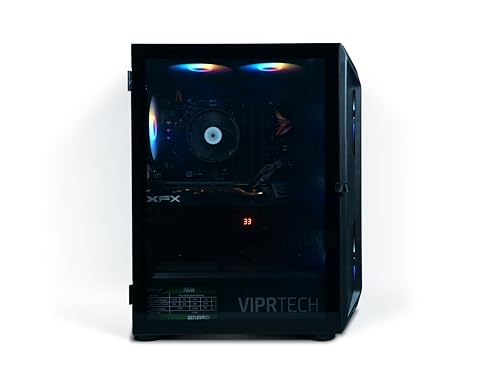 Image of ViprTech Rebel 3.0 Gaming PC - AMD Ryzen 7 (4.4Ghz Turbo), RTX 3060 12GB, 32GB DDR4 3200, 1TB NVMe SSD, Bluetooth, VR-Ready, Streaming, RGB, Win 11 Pro, Desktop Computer Tower Prebuilt, Onyx Black