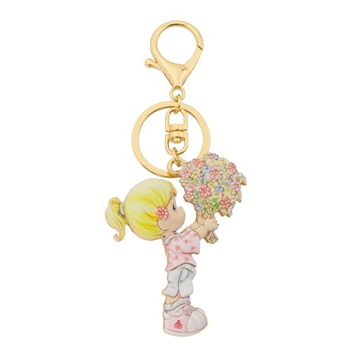 Precious Moments Womens Sentimental Pm90015g - Girl Bouquet Keychain
