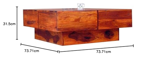 Image of Wooden Center Table for Living Room | Coffee Table for Home Wooden Coffee Table for Living Room and Office | Tea Table | Sofa Set Center Table Honey