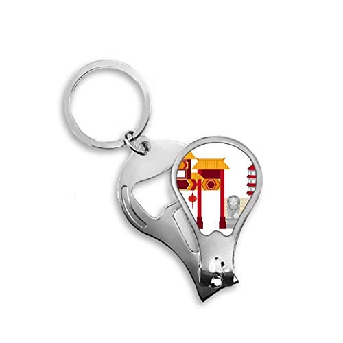 Coupe-ongles robuste pour ongles épais avec motif lion de Chine traditionnel