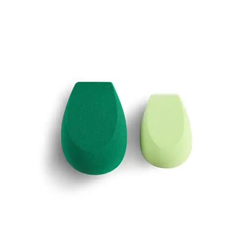 EcoTools Ecofoam Perfect Blender Duo Sponge, Beauty Sponges For Flawless Foundation Coverage, Eco-Friendly Makeup Sponges, Best For Liquid &amp; Cream Makeup Products, Cruelty-Free &amp; Vegan, 2 Piece Set