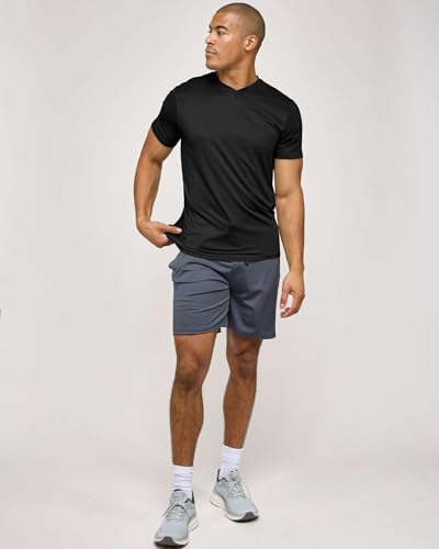 Real Essentials 5 Pack: Men's Breeze Tech V-Neck Dry Fit T-Shirts Moisture Wicking Athletic Workout & Gym Shirts (Big &Tall)3