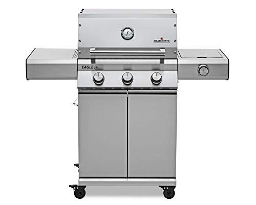 GRANDSTATE 3-Brenner Gasgrill EAGLE 311 E mit Keramik-Infrarot-Steak-Brenner, Seitenkocher, Edelstahl-Grillrost, Gesamtleistung von 13,5 kW Cover