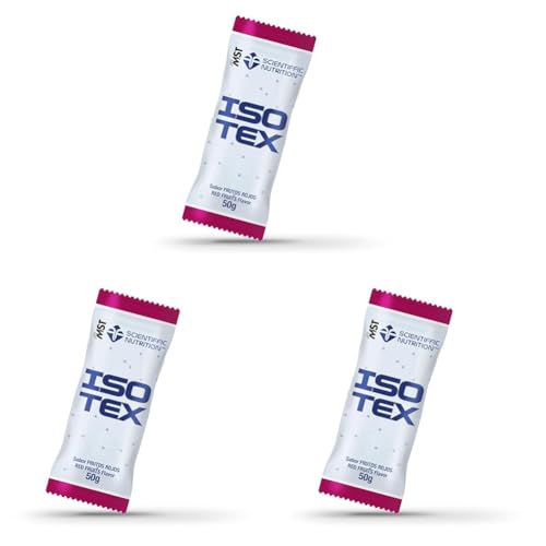 Scientiffic Nutrition - Isotex, Bebida Isotónica Instántanea en Polvo, Aporta Sales Minerales, Electrolitos y Energía, Bebida Deportiva Isotónica en Monodosis - Sabor Frutos Rojos, 50 g (Paquete de 3)