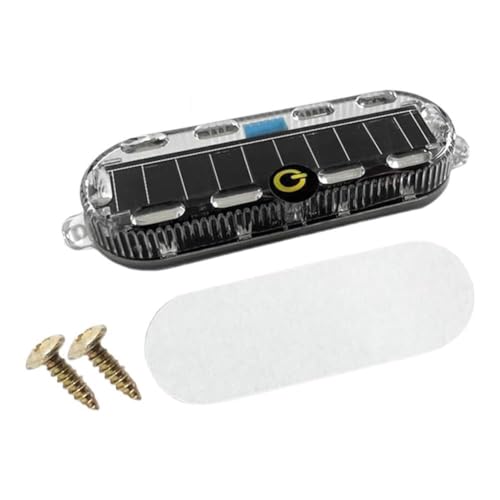 Luz solar intermitente de advertencia de emergencia, 10 cuentas LED para coche, motocicleta, con interruptor estroboscópico impermeable