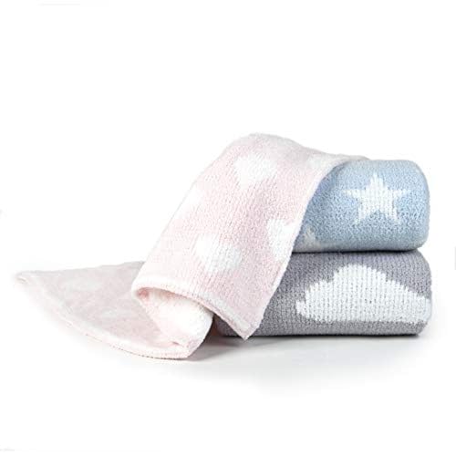 Image of Tadpoles Ultra Soft Reversible Chenille Baby Blanket - Stars Blue | 30 inch x 40 inch | Made of 100% Microfiber Polyester | Soft, Gentle & Hypoallergenic | Ideal as a Swaddle, Receiving Blanket & More