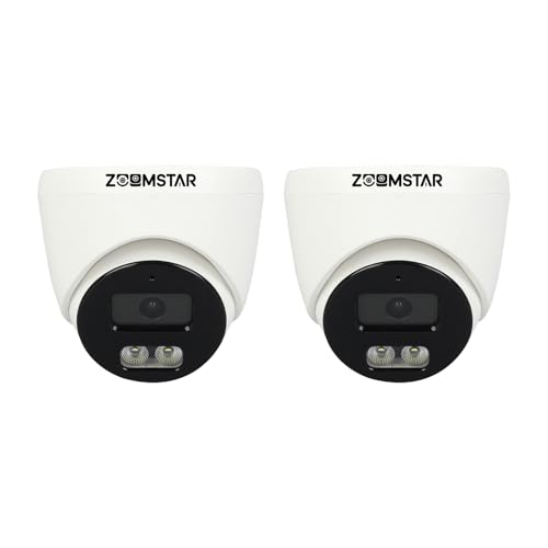 Image of 2.4 MP Day /Night Color Vision and Audio Recording 1080p Full HD Wired Indoor Dome CCTV Camera with Motion Alert Compatible for All 2 MP Supporting DVRs (Pack of 2) White