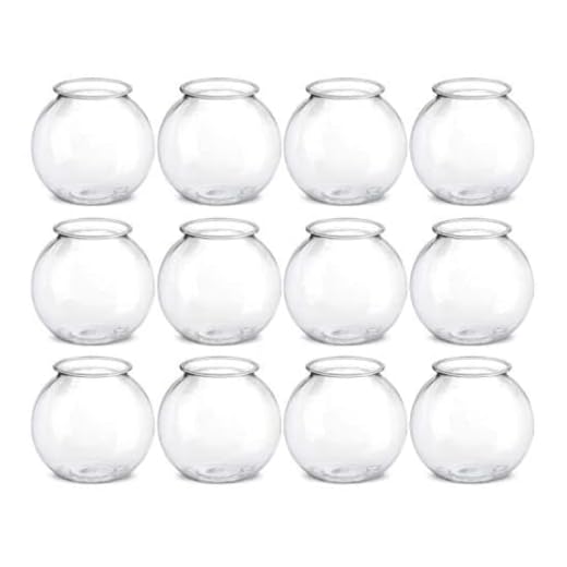 Kicko Plastic Ivy Bowls - 12 Pack - 16 Ounce Tub - Perfect for Plastic Fish Bowls, Home Decor, Centerpiece, Carnival Game Accessory, Ornament Holder, Party Supplies, Sweet Treats