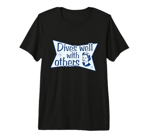 Funny Retro Dives Well With Other Scuba Diver Diving Buddy Premium Tri-blend T-Shirt