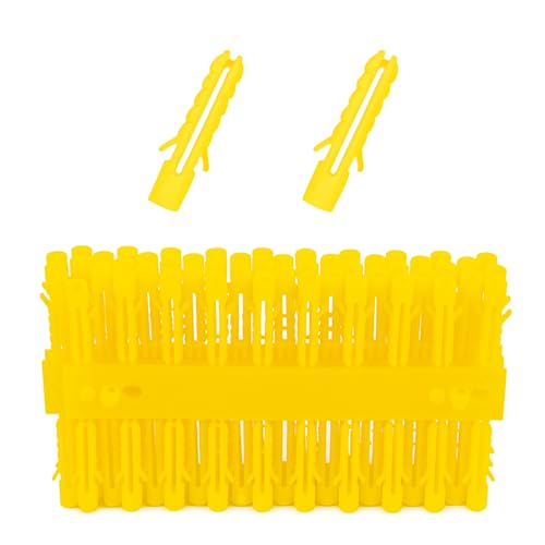 Image of 100pc 5mm Screw Wall Plugs | 25mm Masonry Fixings for Brick, Blockwork & Concrete | Ideal for Shelves, Hooks, Small Brackets & General DIY (100pc - 5mm Plugs)