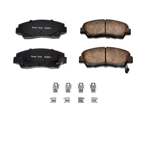Image of PowerStop Front Brake Pads for Mazda B2200 1987-93 | Mazda B2600 1987-93 - Z17 Ceramic Brake Pads with Installation Hardware, 17-320