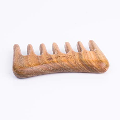 Peine de Dientes Anchos de Madera Mini para Desenredar miniatura 2