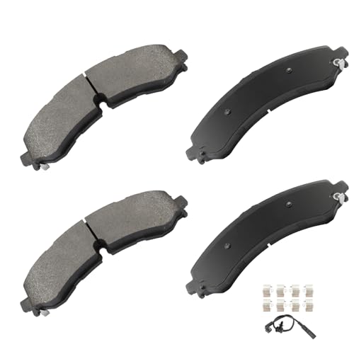 Image of cciyu D2250 Front Metal Disc Brake Pads Kit For Chevrolet For Silverado 2500 HD 2020-2024,For Silverado 3500 HD 2020-2024,For GMC For Sierra 2500 HD 2020-2024,For Sierra 3500 HD 2020-2024