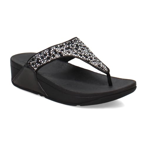 Image of FitFlop Women's LULU Crystal Embellished Toe-Post Sandals