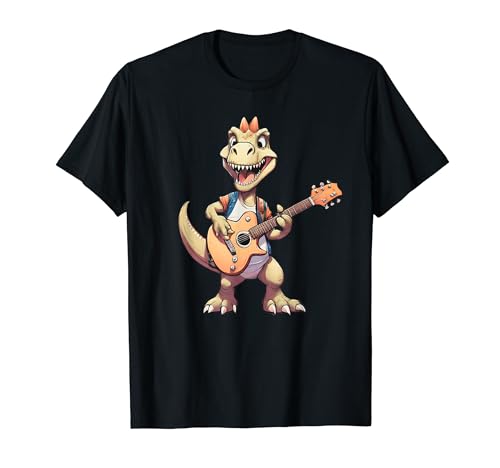 Divertido guitarrista guitarrista Dino Dinasour músico regalo Camiseta