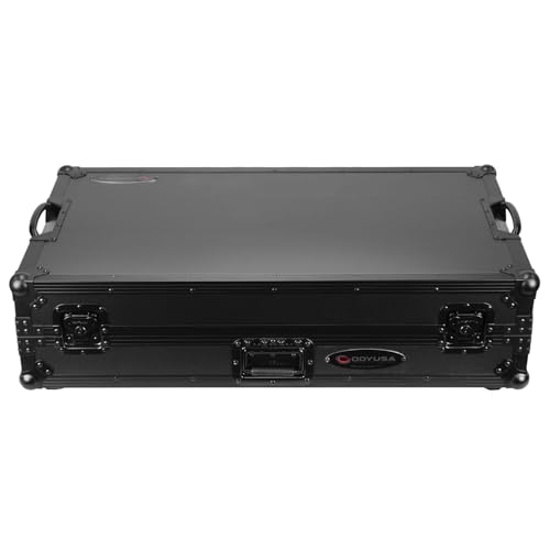 Odyssey FZGSPERFORMERW1BL RANE PERFORMER Black Label 1U Flight Case with Glide Style Laptop Platform and Wheels