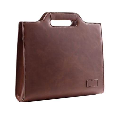 Mallette vintage pour homme paquet d'affaires en cuir PU étanche travail