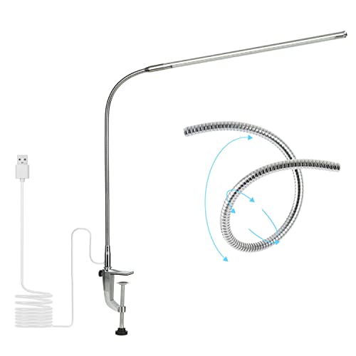 Lampe LED USB réglable intensité variable soin des yeux col de cygne manucure