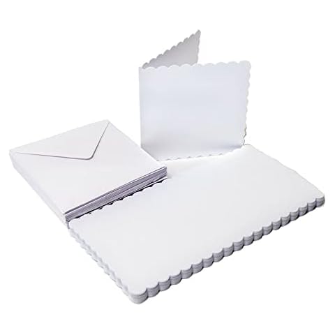 3 Ace Crafts 7x7 White Scalloped Cards Cover