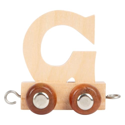 Lettre en bois train G Small Foot idée cadeau anniversaire prénom enfant