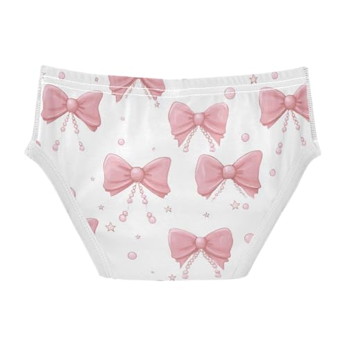 Wusikd Pink Bows Pearls Stars Boys' Underwear Cotton Boys Briefs Soft Toddler Underwear 2T2