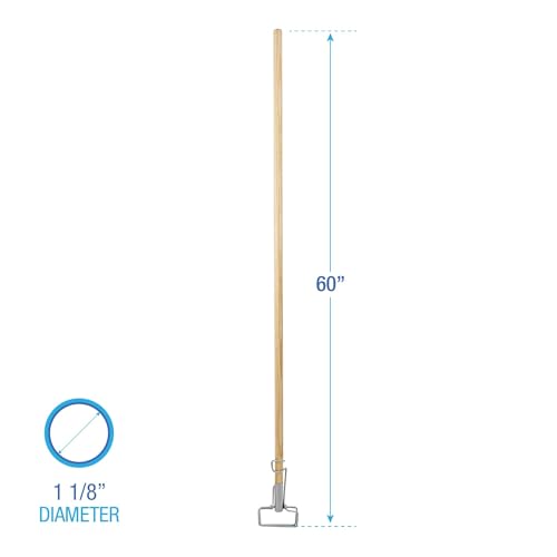Boardwalk BWK609 Spring Grip Metal Head Mop Handle thumb #1