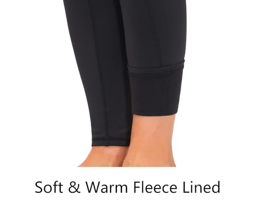 Image of THE GYM PEOPLE Thick High Waist Yoga Pants with Pockets, Tummy Control Workout Running Yoga Leggings for Women