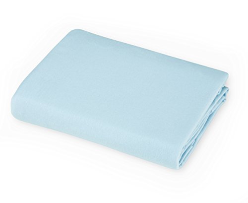 Image of American Baby Company 15 inch x 33 inch Fitted Bassinet Sheet, 100% Natural Cotton Jersey Knit, Blue, Soft Breathable, for Boys and Girls