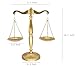 Vintage Style Metal Libra Jewelry Towers, Lawyer Scale of Justice, Farmhouse Candleholder, Home Decor Antique Weight Balancing Scale - Golden, 11.1
