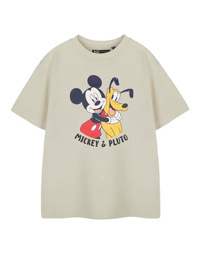 Disney Mickey Mouse Boys Short Sleeved T-Shirt | Graphic Tee for Kids | Cartoon Character Crew Neck Casual Top