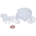 Mini Cinderella Horse & Carriage Coach Set Cake Topper Centerpiece Keepsake - Clear