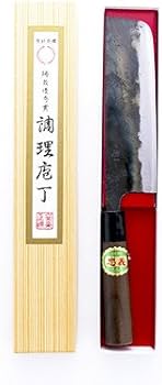 Amazon | 土佐の伝統工芸品 「忠義 黒打両刃菜切包丁（48mm×165mm
