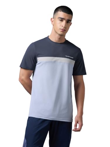 Image of TECHNOSPORT Men's Slim Fit Half Sleeve Crew Neck T-Shirt, MATPIQ Quick Dry Moisture Wicking Stretchable Sports Gym and Casual Wear