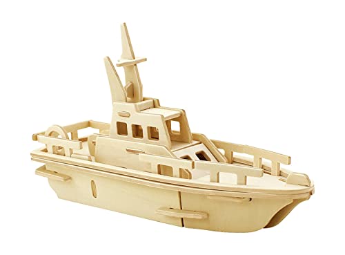 3D Wooden Puzzle Yacht Model Building Kit Puzzle Toy 3D Puzzles 34-pcs