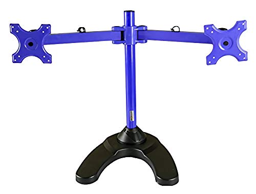 MonMount Dual LCD Freestanding Monitor Stand Up to 24-Inch, Blue (LCD-6460BL)