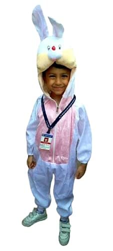 KKALAKRITI Rabbit White Color Cute Domestic Animal Fancy Dress Costume For Kids (3-4 Yr) (B0D4HYPQ9M) Amazon Price History, Amazon Price Tracker