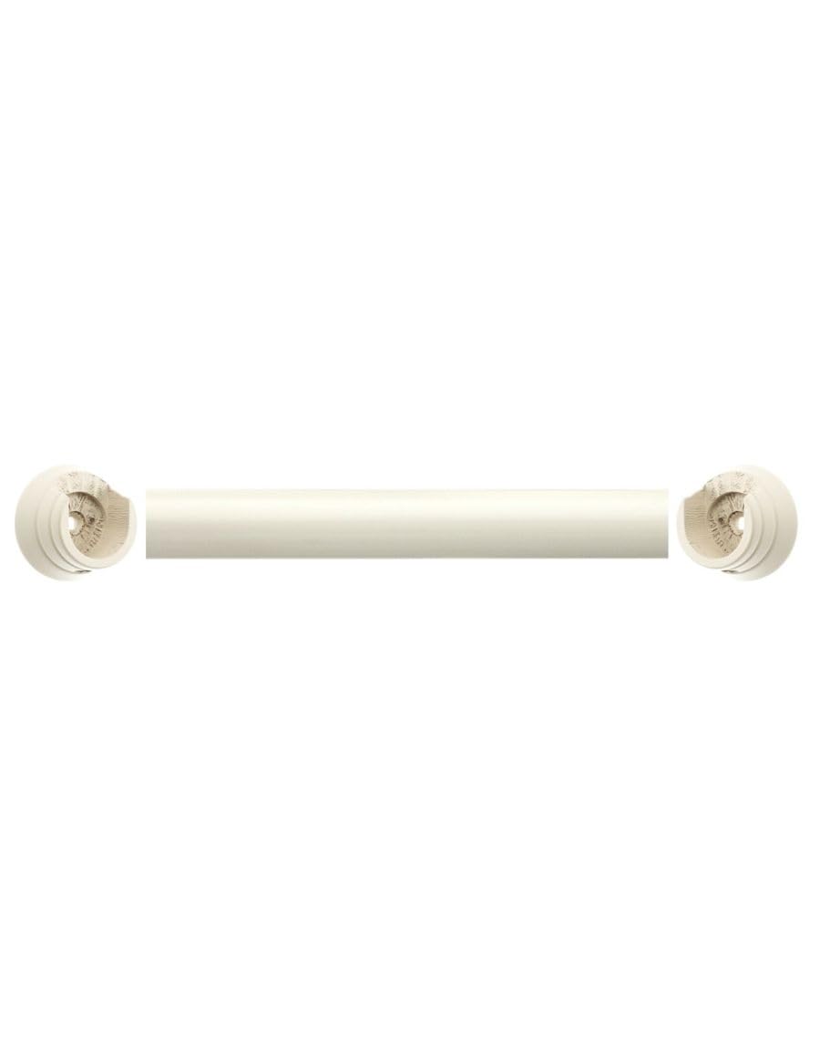 Romantica Eyelet Recess Curtain pole, 28mm,120 cm, Panna Cotta