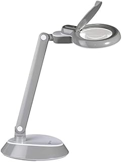 OttLite LED Space Saving Magnifier Desk Lamp – Optical Grade Magnification, Adjustable Arm, Pivoting Head, Portable to Travel, for Crafting & Needlework