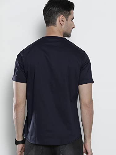 Image of The Indian Garage Co Men Regular Fit Placement Print Half Sleeves Baseball Collar Casual Shirt