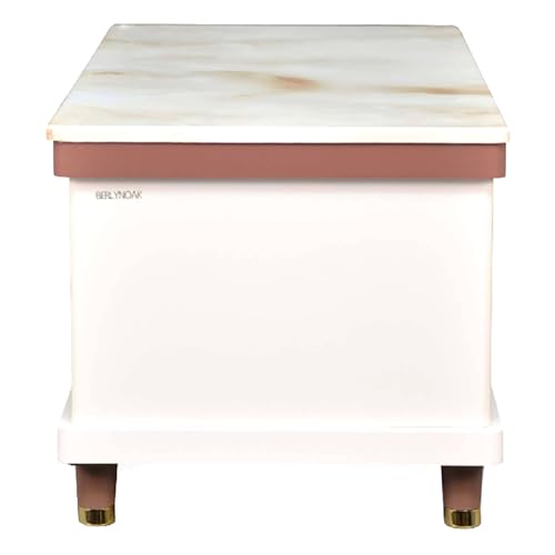 Image of Royaloak Melaka Malaysian Marble CoffeeTable | Italian Art Marble CoffeeTable | HDF with High Gloss Reflective Finish | Ample Storage | CoffeeTable with Seating | Modern Coffee Table | Durable