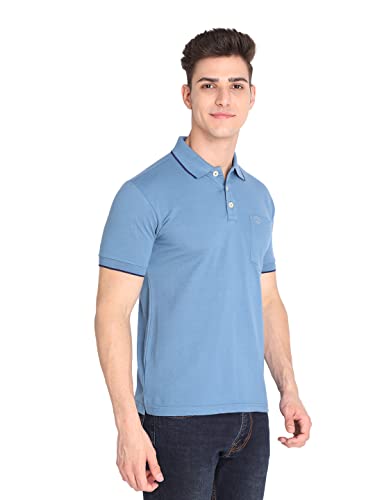 Image of CHKOKKO Men's Polo Cotton Regular Fit Half Sleeves T-Shirt with Pocket