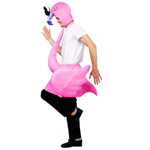 ZEPFJHE Disfraz de flamencos con capucha para Halloween, cosplay, para escenario, carnavales