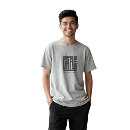 Image of NOBERO Men's Cotton Regular Fit Letter Print T-Shirt