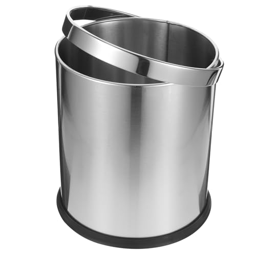 Caneca de basura rectangular de acero inoxidable miniatura 1
