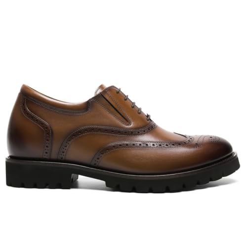 Image of CHAMARIPA Elevator Shoes for Men Brogue Oxford Dress Shoes