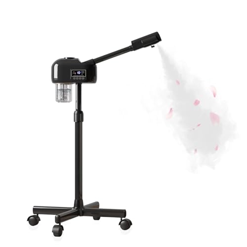 Hovinke Professional Facial Steamer for Estheticians Hot Mist & Ionic Ozone Vaporizador Facial Profesional Steamer On Wheels for Home Use & Spa Salon Skin Cleasning