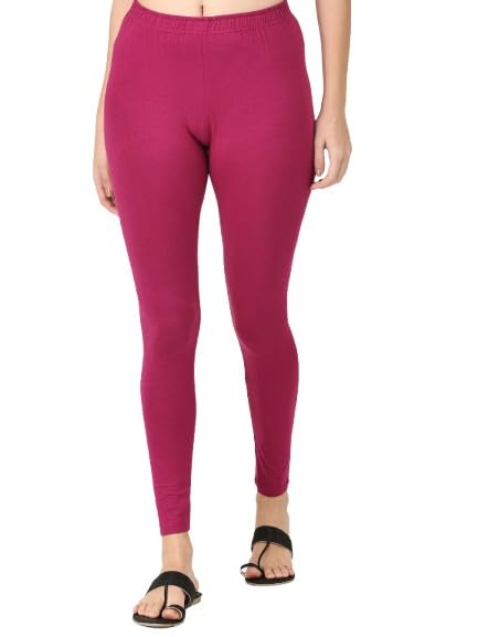 Image of Robinbosky Premium Stretchable Cotton Ankle Legging for Women | Suitable for Formal wear & Casual wear | High-End Elastic Makes The Leggings Squat Proof and Durable for Travel, Yoga, & Workout.