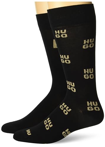 HUGO Men's Two Pack Regular Sock with Lurex Design Gift Set