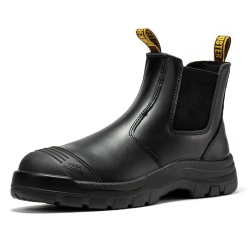 ROCKROOSTER Lumen - 6 inch Soft Toe Rubber Outsole Slip On Work Boots for Men AK227NTRB